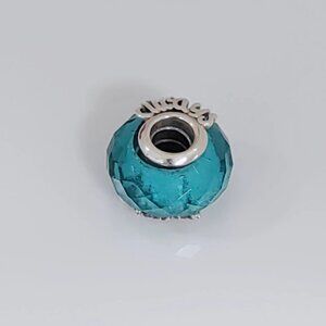 Pandora Glittery Green Murano Glass Bead Charm S925 ALE